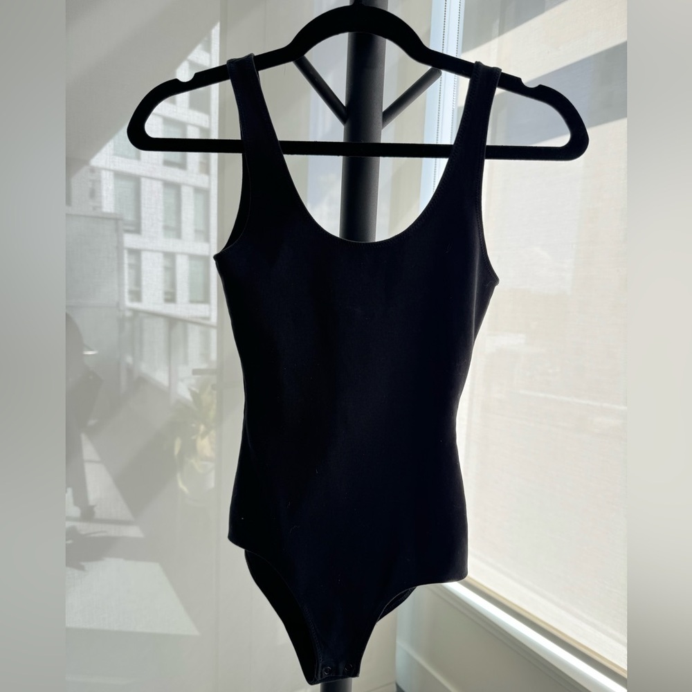 Aritzia Wilfred Black Bodysuit Cotton